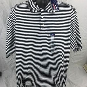 PGA Tour Blue White Striped  S/S Sz XL New GB1